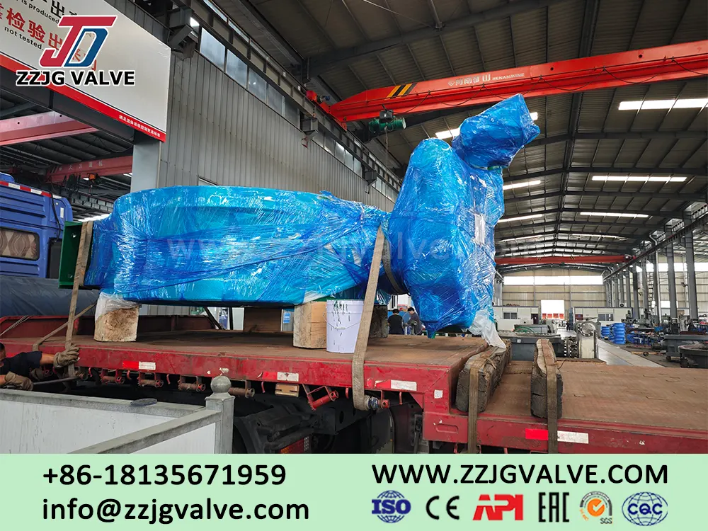 DN2400 and DN1000 rotary butterfly valves Shipped to Chemical Industry