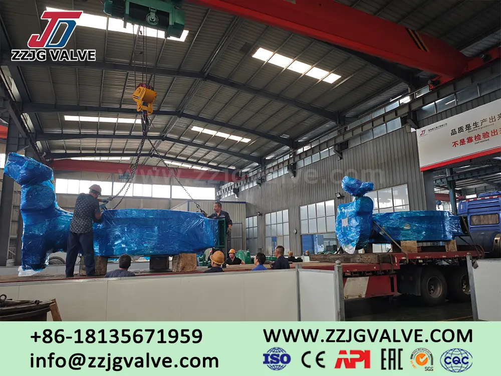 DN2400 and DN1000 rotary butterfly valves Shipped to Chemical Industry