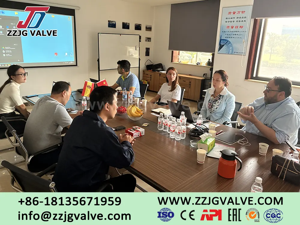 Spanish Customer Visits ZZJG VALVE Factory