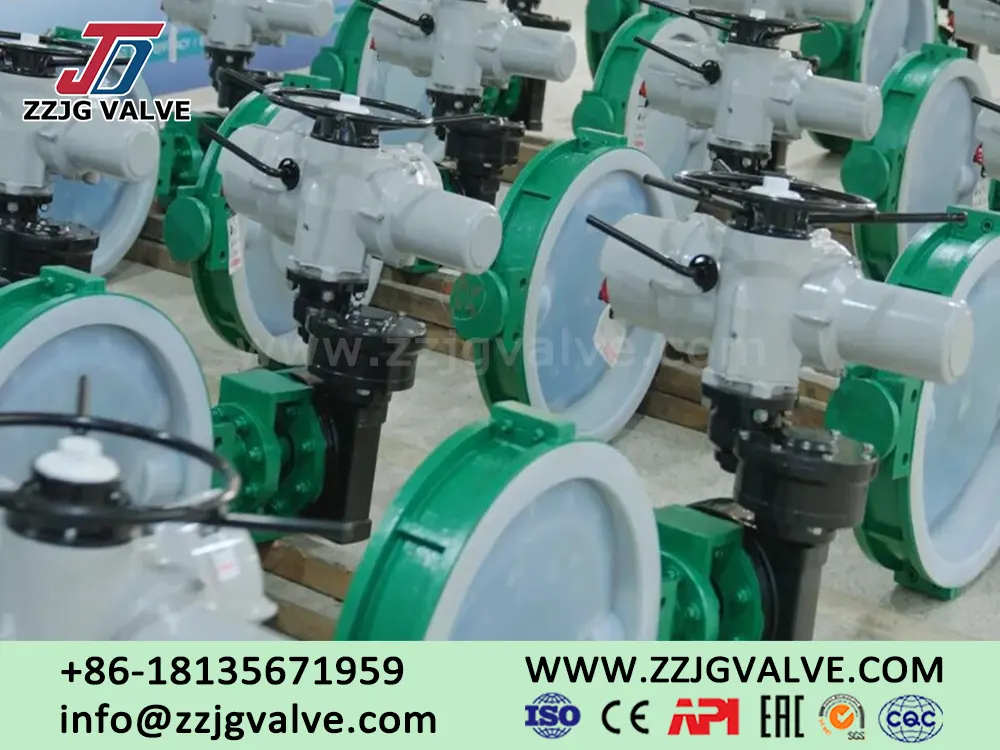Electric PTFE-lined butterfly valve