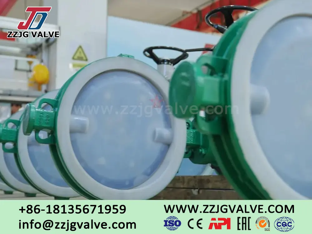 Electric PTFE-lined butterfly valve
